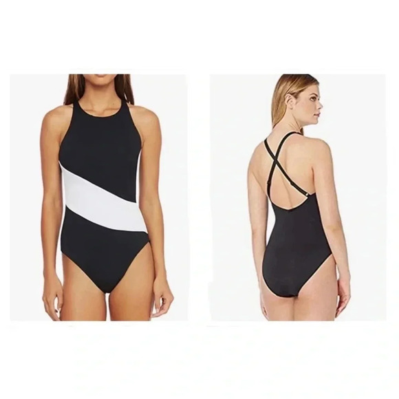 NWT Ralph Lauren Bel Air High Neck One Piece Sz 14 - Picture 1 of 14